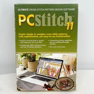 PC Stitch 11 Ultimate Cross-Stitch Pattern Design Software - Sealed 2017